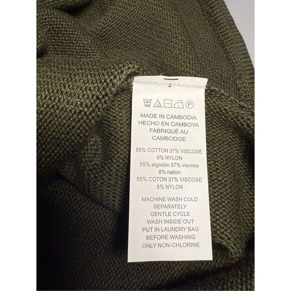 MICHAEL Michael Kors NWT Olive Green Tunic Sweater Gold Zipper Women’s Size Medi - Picture 4 of 5